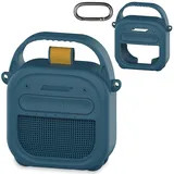 BCWEGION Silikonhülle für tragbaren Lautsprecher Bose SoundLink Micro 2 mit Griff und Karabinerhaken