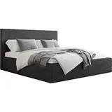 WFL GROUP Polsterbett, Schwarz, Holz, 140x200 cm, Schlafzimmer, Betten, Polsterbetten