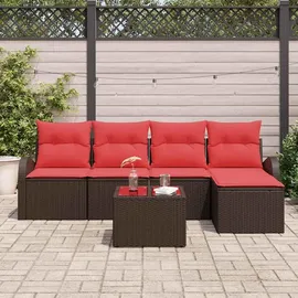 vidaXL Gartenlounge-Set 6-tlg. braun