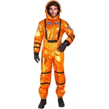W WIDMANN MILANO Party Fashion - Kostüm Astronaut für Herren, Raumanzug mit Helm, Weltall Overall, Raumfahrer, Karnevalskostüme