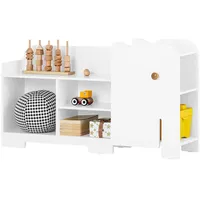 SoBuy Kinderregal mit Elefant-Design Bücherregal Kinderzimmer Weiß