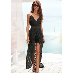 Spitzenkleid, mit eingenähter Shorts, Festival, Sommerkleid, Strandmode, Gr. 38 - N-Gr, schwarz, , 65912064-38 N-Gr