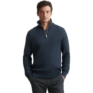 Marc O'Polo Troyer MARC O'POLO "aus reiner Bio-Baumwolle", Herren, Gr. M, blau (schwarz navy), Obermaterial: 100% Baumwolle, unifarben, casual, Langarm, Pullover