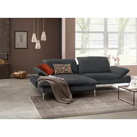 W.Schillig Ecksofa »enjoy&MORE«, mit Sitztiefenverstellung, Füße Chrom glänzend, Breite 294 cm schwarz