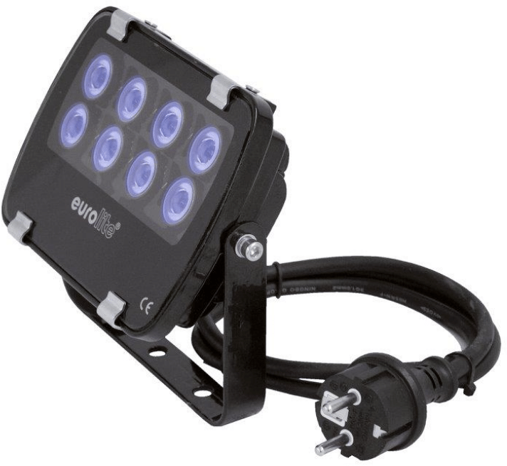 EUROLITE LED IP FL-8-UV | 30¬∞ | 8x1W | IP56 | UV Schwarzlicht