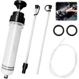 LTHERMELK Ölabsaugpumpe Handpumpe 200CC für Auto & Motorrad - Inkl. 1m Schlauch | Ölwechsel, Kühlmittel, Benzin Entleerung | BPA-frei, Auslaufsicher (35x7x7cm)