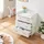 [en.casa] Wickelkommode Sarievn mit Wickelauflage 100x80x53 cm Weiß