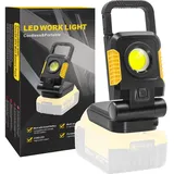 SYLSTAR LED Strahler Akku Kompatibel mit Dewalt 18V, 25W Tragbarer Baustrahler Akku, Superhelle LED Lampe Akku mit 3 Lichtmodi, BaustellenLampe für Werkstatt, Camping, Notfälle (Ohne Batterie)