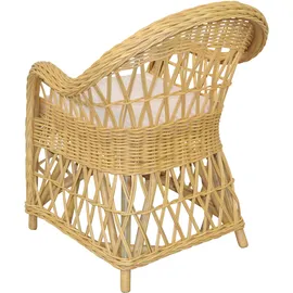 Hofmann Living And More Relaxsessel Handgeflochten Polyester 65 x 85 x 65 cm Beige
