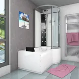 AcquaVapore Kombination Badewanne Dusche K50-L02 Duschtempel 170x100 cm