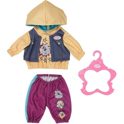 Baby Born Puppenkleidung Outfit mit Hoody, 43 cm, mit Kleiderbügel bunt