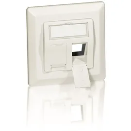 Equip RJ45-Rahmenset 2xRJ45 Unterputz Perlweiß Polybeutel