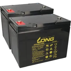 Ersatzakku f. Richter Reha Technik Rollstühle 2x Kung Long Bleiakku 12V 80Ah Longlife