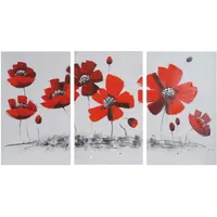 MCW ÖLGEMÄLDE MOHNBLUME HANDGEMALT Mehrfarbig
