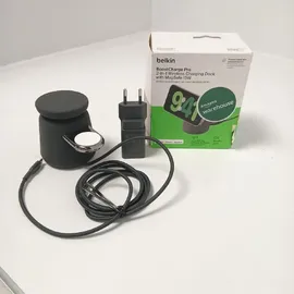 Belkin BoostCharge Pro Kabellose 2-in-1-Ladestation mit MagSafe (15 W), grau - Grau
