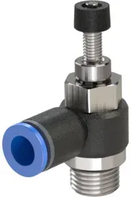 Riegler Drosselrückschlagven »Blaue Serie« Abluftdros. G3/8 a. 15bar Ã ̃8mm