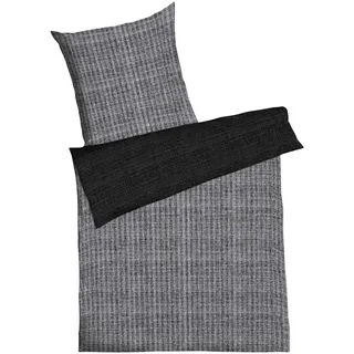 Mako-Satin schwarz 135 x 200 cm + 80 x 80 cm