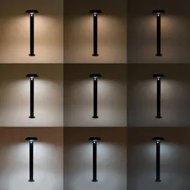 esotec Sockelleuchte Edelstahl/Glas/Kunststoff/Metall 70 cm inkl. Bewegungsmelder schwarz