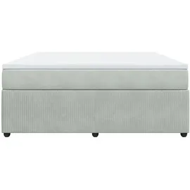 vidaXL Boxspringbett 180 x 200 cm Hellgrau
