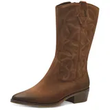 Marco Tozzi Damen Hohe Stiefel mit Absatz Cowboy Spitz, Braun (Cognac), 36 EU