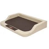 Doggy Hobbydog XXL MELBEB4 Hundebett Medico Lux (Kunstleder) Mit Ortopädische Viscomatte, XXL, Beige - Braun