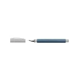 Faber-Castell Ambition Edelharz Patronenfüller blau/silber M (mittel),