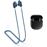 MOWYEOK Anti Verlust Strap für Kopfhörer, kompatibel mit Bose QuietComfort Earbuds II Ohrhörer,Weiches Silikon Anti Lost Lanyard,geeignet für Outdoor Sportarten, Laufen,Fitness - Blau