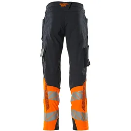 Mascot Hose Schenkeltaschen ULTIMATE Stretch 90C51 schwarzblau/hi-vis orange