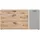 LIV'IN Sideboard BAVENO 166 x 82 x 40 cm Hellgrau / Nox Eiche Dekor