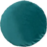 beties Heimtextil Kissenhülle, Petrol, Uni, Rund, 80x80 cm, Oeko-Tex® Standard 100, Hergestellt in Europa, Wohntextilien, Bezüge, Kissenbezüge