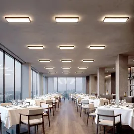 LEDKIA LED-Deckenleuchte 24W Rechteckig Cct 580x200 mm Doppelseitig SwitchCCT Wählbar (warm-neutral-kalt)