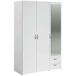 3-türiger Kleiderschrank mit Spiegel Daily - Weiß