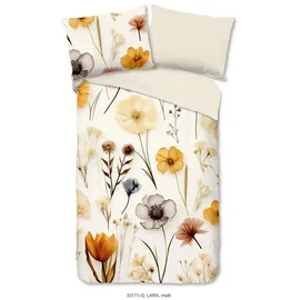Good Morning Lara Blumen Beige 200 x 200 cm + 2 x 80 x 80 cm