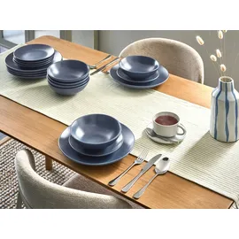 Beliani VIVANI Tafelservice 18-tlg. Blau