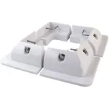 Offgridtec 4er Set ABS Eckprofil 150x150mm, Montage-Seitenklammern, 2 Edelstahlschrauben mit Unterlegscheiben und Gummiabdichtungen, Solar Panel Montagesatz für Wohnmobile, Weiß