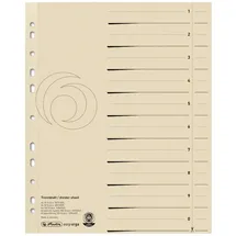 Herlitz Trennblatt A4, Manilakarton, 180 g/qm, chamois (1x 10)