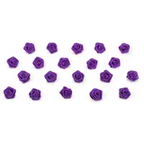 Creativery 20 Satinrosen 15mm Kleine Rosenköpfe Stoffrosen Deko Satinröschen Minirosen Lila