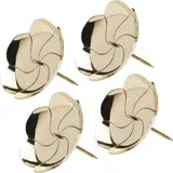 Nklaus 4x Adventskranz Kerzenteller Lotos Ø10cm Kranzteller Messing Gold Weihnachtsdeko