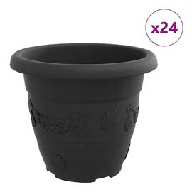 vidaXL Runder Blumentopf Ø 26 x 21,5 cm Schwarz