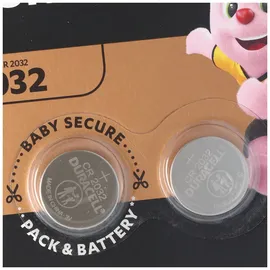 Duracell CR2032 Lithium Batterie 3 Volt mit bis zu 180mAh Kapazität 2er Blister