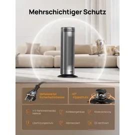 DREO Solaris 628 Heizlüfter Schwarz