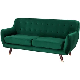 Beliani Sofa 3-sitzer Bodo Samtstoff Smaragdgrün
