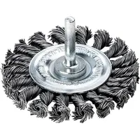 Lessmann Schaft-Rundbürste gezopft INOX-Draht 0,50 mm, Typ: 75X10