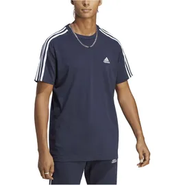 adidas Essentials Single Jersey T-Shirt mit Kontraststreifen, Marine, S