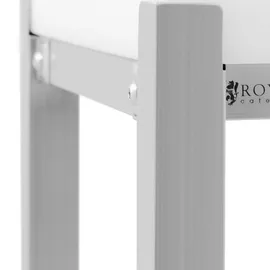 Royal Catering Metzgerblock Hackklotz Fleischerblock 40 x 50 cm Edelstahl/Kunststoff,