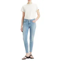 Levi's Damen 711 Double Button Jeans, Blue Wave Light,