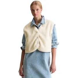 Marc O'Polo DENIM "aus recyceltem Polyester", Damen, Gr. L, weiß blush, Obermaterial: 100% Polyester, unifarben, relaxed fit, elastischer Bund, Sweatjacken Sweatjacke