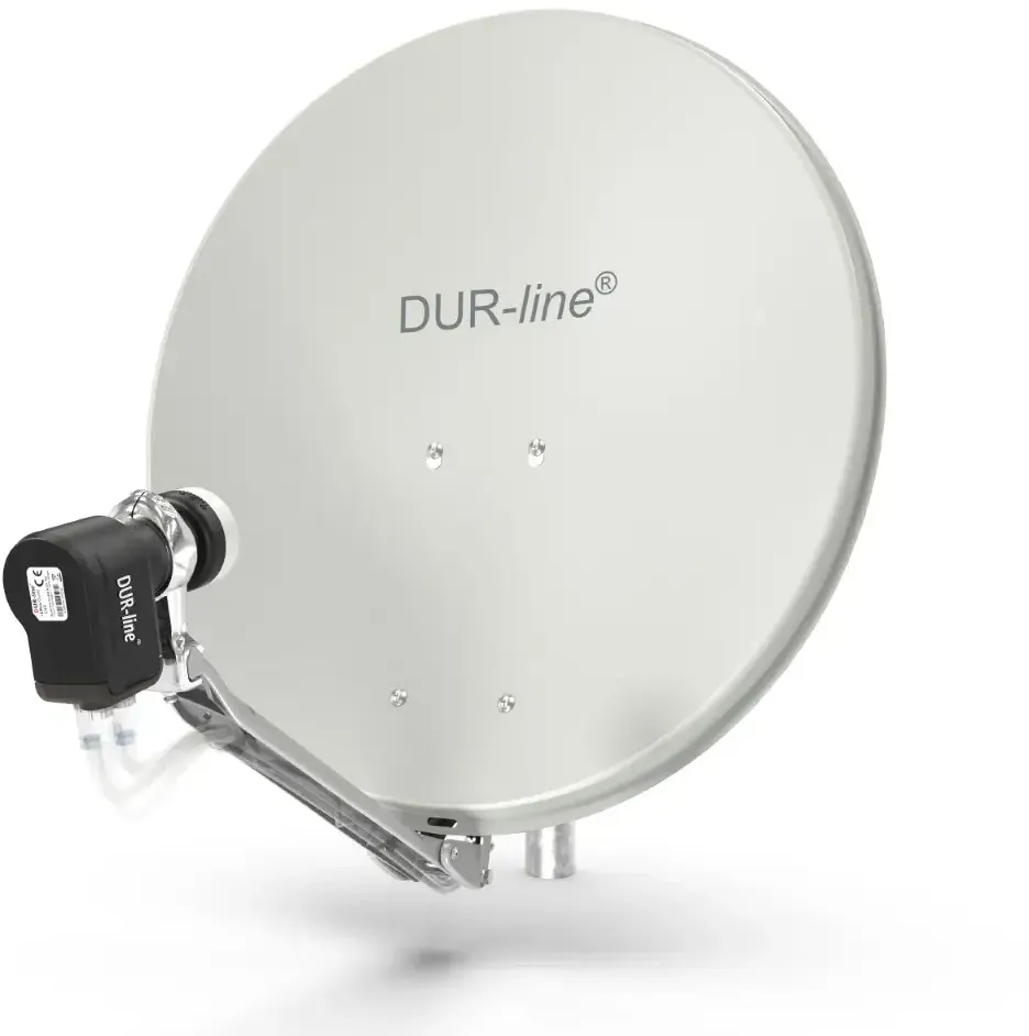 DUR-line Select 4 Teilnehmer Set - Qualitäts-Alu-Satelliten-Komplettanlage - Sel...