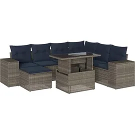 vidaXL Garten-Lounge-Set 8-tlg. grau