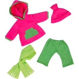Bayer Puppenkleidung Hose/Mütze 42-46 cm Grün/Pink